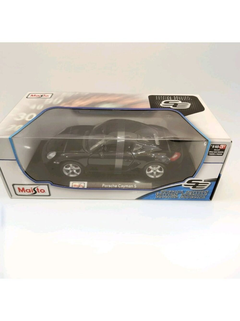 Maisto Porsche Cayman S Black- 1:18 Scale Special Edition Diecast Model